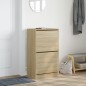 vidaXL Mueble zapatero 2 cajones abatibles roble Sonoma 60x42x108 cm