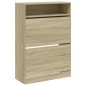 vidaXL Mueble zapatero 2 cajones abatibles roble Sonoma 80x34x116 cm vidaXL Mueble zapatero 2 cajones abatibles roble Sonoma 80x34x116 cm