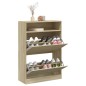 vidaXL Mueble zapatero 2 cajones abatibles roble Sonoma 80x34x116 cm vidaXL Mueble zapatero 2 cajones abatibles roble Sonoma 80x34x116 cm