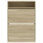 vidaXL Mueble zapatero 2 cajones abatibles roble Sonoma 80x34x116 cm vidaXL Mueble zapatero 2 cajones abatibles roble Sonoma 80x34x116 cm