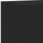 vidaXL Muebles de TV de pared con LED 4 pzas madera ingeniería negro