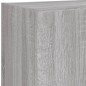 vidaXL Muebles TV pared con LED 4 pzas madera ingeniería gris Sonoma vidaXL Muebles TV pared con LED 4 pzas madera ingeniería gris Sonoma