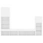 vidaXL Muebles de TV de pared con LED 4 pzas madera ingeniería blanco