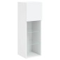 vidaXL Muebles de TV de pared con LED 4 pzas madera ingeniería blanco