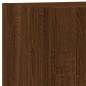 vidaXL Muebles TV pared con LED 4 pzas madera ingeniería marrón roble