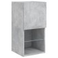 vidaXL Muebles TV pared con LED 4 pzas madera ingeniería gris hormigón vidaXL Muebles TV pared con LED 4 pzas madera ingeniería gris hormigón