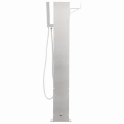 vidaXL Grifo para ducha de jardín acero inoxidable 110 cm
