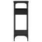 vidaXL Mesa consola con estante madera ingeniería negra 75x29x75 cm vidaXL Mesa consola con estante madera ingeniería negra 75x29x75 cm