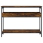 vidaXL Mesa consola estante madera ingeniería roble humo 100x29x75 cm vidaXL Mesa consola estante madera ingeniería roble humo 100x29x75 cm