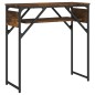 vidaXL Mesa consola estante madera ingeniería roble humo 75x30x75 cm vidaXL Mesa consola estante madera ingeniería roble humo 75x30x75 cm
