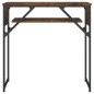 vidaXL Mesa consola estante madera ingeniería roble humo 75x30x75 cm vidaXL Mesa consola estante madera ingeniería roble humo 75x30x75 cm