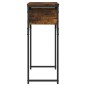 vidaXL Mesa consola estante madera ingeniería roble humo 75x30x75 cm vidaXL Mesa consola estante madera ingeniería roble humo 75x30x75 cm