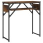 vidaXL Mesa consola estante madera ingeniería roble humo 75x30x75 cm vidaXL Mesa consola estante madera ingeniería roble humo 75x30x75 cm