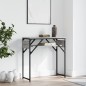 vidaXL Mesa consola estante madera ingeniería Sonoma gris 75x30x75 cm vidaXL Mesa consola estante madera ingeniería Sonoma gris 75x30x75 cm
