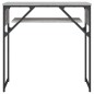 vidaXL Mesa consola estante madera ingeniería Sonoma gris 75x30x75 cm vidaXL Mesa consola estante madera ingeniería Sonoma gris 75x30x75 cm
