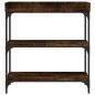 vidaXL Mesa consola con estantes roble ahumado 75x30x80 cm vidaXL Mesa consola con estantes roble ahumado 75x30x80 cm