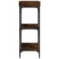 vidaXL Mesa consola con estantes roble ahumado 75x30x80 cm vidaXL Mesa consola con estantes roble ahumado 75x30x80 cm