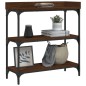 vidaXL Mesa consola con estantes roble marrón 75x30x80 cm vidaXL Mesa consola con estantes roble marrón 75x30x80 cm