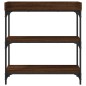 vidaXL Mesa consola con estantes roble marrón 75x30x80 cm vidaXL Mesa consola con estantes roble marrón 75x30x80 cm