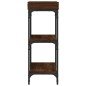 vidaXL Mesa consola con estantes roble marrón 75x30x80 cm vidaXL Mesa consola con estantes roble marrón 75x30x80 cm