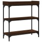 vidaXL Mesa consola con estantes roble marrón 75x30x80 cm vidaXL Mesa consola con estantes roble marrón 75x30x80 cm