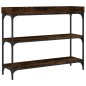 vidaXL Mesa consola con estantes roble ahumado 100x30x80 cm vidaXL Mesa consola con estantes roble ahumado 100x30x80 cm