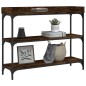 vidaXL Mesa consola con estantes roble ahumado 100x30x80 cm vidaXL Mesa consola con estantes roble ahumado 100x30x80 cm