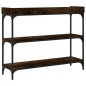 vidaXL Mesa consola con estantes roble ahumado 100x30x80 cm vidaXL Mesa consola con estantes roble ahumado 100x30x80 cm