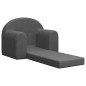 vidaXL Sofá cama infantil felpa suave gris antracita vidaXL Sofá cama infantil felpa suave gris antracita