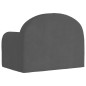 vidaXL Sofá cama infantil felpa suave gris antracita vidaXL Sofá cama infantil felpa suave gris antracita