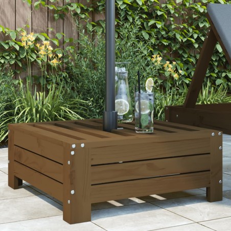 vidaXL Cubierta para base de sombrilla madera maciza pino marrón miel