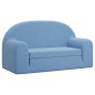 vidaXL Sofá cama de niños 2 plazas felpa suave azul vidaXL Sofá cama de niños 2 plazas felpa suave azul