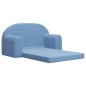 vidaXL Sofá cama de niños 2 plazas felpa suave azul vidaXL Sofá cama de niños 2 plazas felpa suave azul