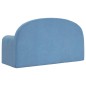 vidaXL Sofá cama de niños 2 plazas felpa suave azul vidaXL Sofá cama de niños 2 plazas felpa suave azul