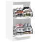 vidaXL Mueble zapatero con 2 cajones abatibles blanco 60x42x108 cm vidaXL Mueble zapatero con 2 cajones abatibles blanco 60x42x108 cm