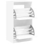 vidaXL Mueble zapatero con 2 cajones abatibles blanco 60x42x108 cm vidaXL Mueble zapatero con 2 cajones abatibles blanco 60x42x108 cm
