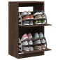 vidaXL Mueble zapatero 2 cajones abatibles marrón roble 60x42x108 cm vidaXL Mueble zapatero 2 cajones abatibles marrón roble 60x42x108 cm