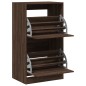 vidaXL Mueble zapatero 2 cajones abatibles marrón roble 60x42x108 cm vidaXL Mueble zapatero 2 cajones abatibles marrón roble 60x42x108 cm