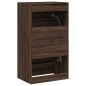 vidaXL Mueble zapatero 2 cajones abatibles marrón roble 60x42x108 cm vidaXL Mueble zapatero 2 cajones abatibles marrón roble 60x42x108 cm