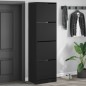vidaXL Mueble zapatero con 4 cajones abatibles negro 60x42x204 cm vidaXL Mueble zapatero con 4 cajones abatibles negro 60x42x204 cm