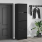 vidaXL Mueble zapatero con 4 cajones abatibles negro 60x42x204 cm vidaXL Mueble zapatero con 4 cajones abatibles negro 60x42x204 cm