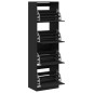 vidaXL Mueble zapatero con 4 cajones abatibles negro 60x42x204 cm vidaXL Mueble zapatero con 4 cajones abatibles negro 60x42x204 cm