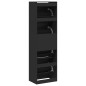 vidaXL Mueble zapatero con 4 cajones abatibles negro 60x42x204 cm vidaXL Mueble zapatero con 4 cajones abatibles negro 60x42x204 cm