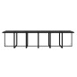 vidaXL Set comedor de jardín 13 pzas con cojines ratán sintético negro vidaXL Set comedor de jardín 13 pzas con cojines ratán sintético negro