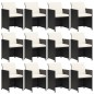 vidaXL Set comedor de jardín 13 pzas con cojines ratán sintético negro vidaXL Set comedor de jardín 13 pzas con cojines ratán sintético negro