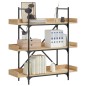 vidaXL Librería 3 estantes madera ingeniería roble 100x33x108,5 cm vidaXL Librería 3 estantes madera ingeniería roble 100x33x108,5 cm