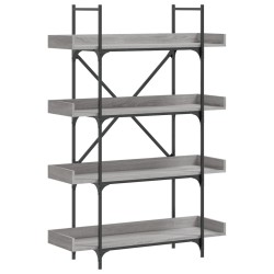 vidaXL Librería de 4 estantes madera gris Sonoma 100x33x145,5 cm