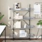 vidaXL Librería de 4 estantes madera gris Sonoma 100x33x145,5 cm