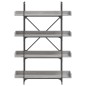vidaXL Librería de 4 estantes madera gris Sonoma 100x33x145,5 cm