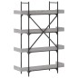 vidaXL Librería de 4 estantes madera gris Sonoma 100x33x145,5 cm